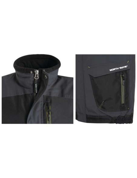 GILET DE TRAVAIL SANS MANCHES 10 POCHES ALI GRIS/NOIR XL