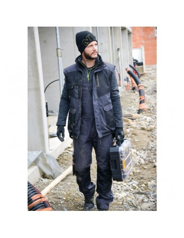 GILET DE TRAVAIL SANS MANCHES 10 POCHES ALI GRIS/NOIR XL