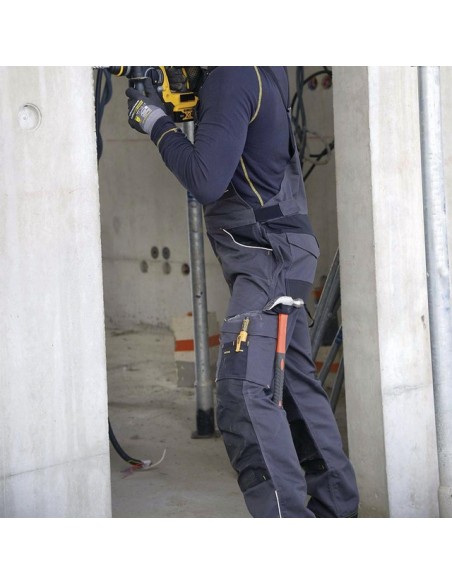 SALOPETTE DE TRAVAIL 11 POCHES STAMPE GRIS/NOIR XL