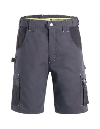 BERMUDA DE TRAVAIL 9 POCHES HUGUES GRIS/NOIR 42