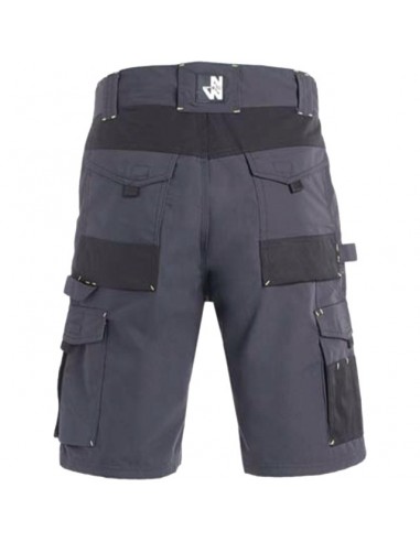 BERMUDA DE TRAVAIL 9 POCHES HUGUES GRIS/NOIR 42