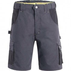 BERMUDA DE TRAVAIL 9 POCHES HUGUES GRIS/NOIR 48