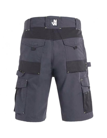 BERMUDA DE TRAVAIL 9 POCHES HUGUES GRIS/NOIR 48