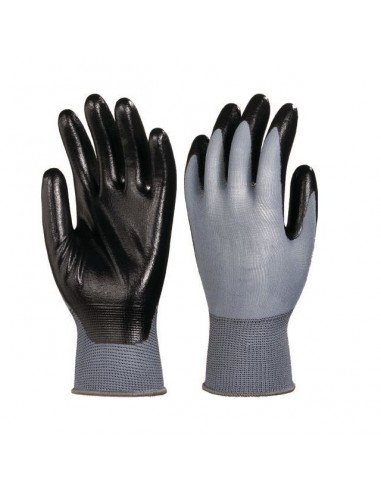 GANTS POLYAMIDE GRIS ENDUITS NITRILE T8 VRAC