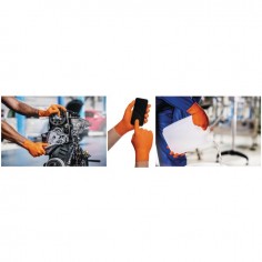 GANTS NITRILE EPAIS GOGRIP ORANGE BOITE 50 8-9 MERCATOR 2