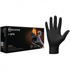 GANTS NITRILE GOGRIP NOIR BOITE 50 9-10 MERCATOR