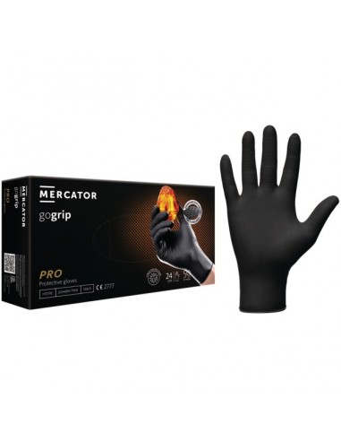 GANTS NITRILE GOGRIP NOIR BOITE 50 9-10 MERCATOR