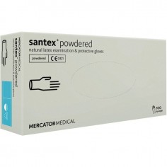 GANTS LATEX POUDRES T9-10 BLANC BOITE DE 100 Santex Powdered 2