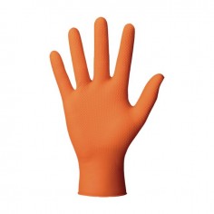 GANTS NITRILE NON POUDRES T7-8 ORANGE BOITE DE 50 Gogrip orange