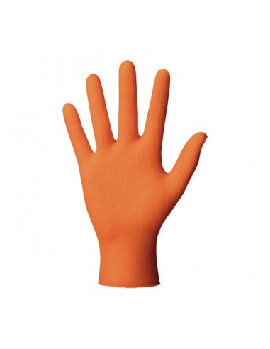GANTS NITRILE NON POUDRES T7-8 ORANGE BOITE DE 50 Gogrip orange