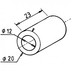 ENTRETOISE POUR FLEAU 20x12x23 2