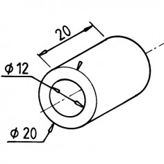 ENTRETOISE POUR FLEAU 20x12x20 2