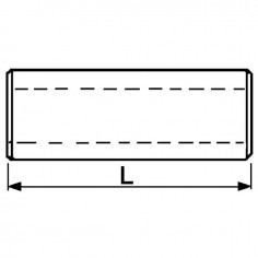 DOUILLE CANNELEE FEMELLE 13/8 6C LG 120 MM 2
