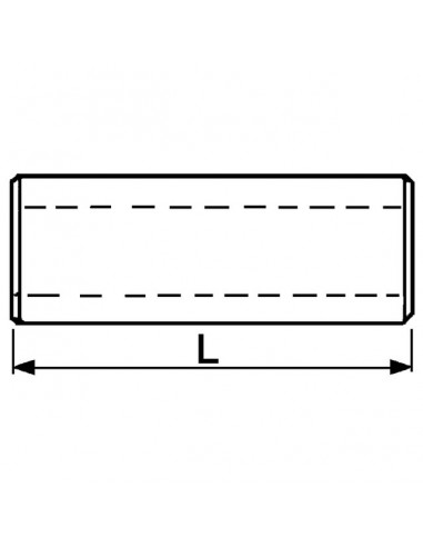 DOUILLE CANNELEE FEMELLE 13/8 6C LG 120 MM