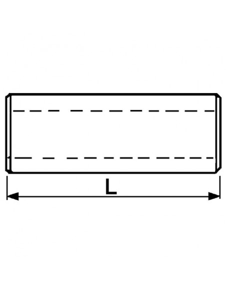 DOUILLE CANNELEE FEMELLE 13/8 6C LG 120 MM