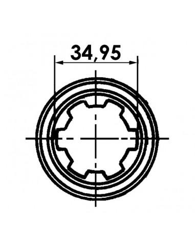 MACHOIRE EXTREMITE 13/8 6C 22X54 VERROU A POUSSOIR