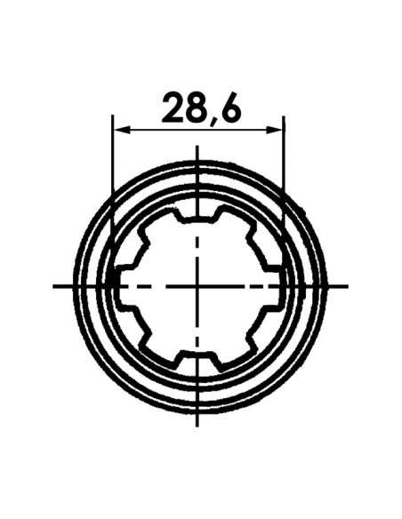 MACHOIRE EXTREMITE 11/8 6C 22X54 VERROU A POUSSOIR