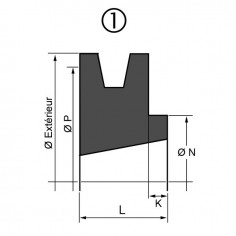POULIE VECO 1 SPZ 71 SC 2820 2