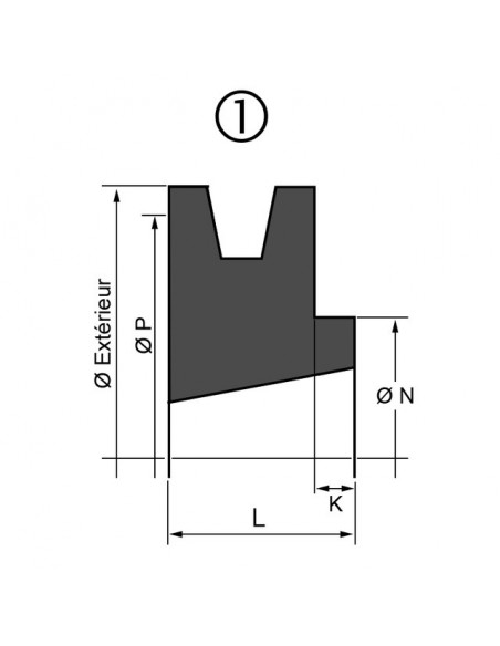 POULIE VECO 1 SPZ 71 SC 2820