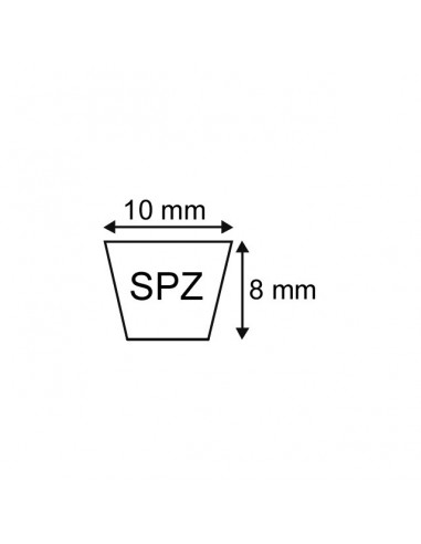 COURROIE TRAPEZOIDALE LISSE SPZ1750 - 10X08X1750