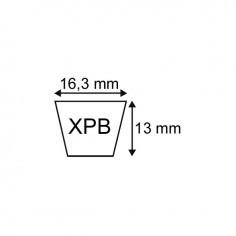 COURROIE TRAPEZOIDALE CRANTEE XPB2000 - 16 2