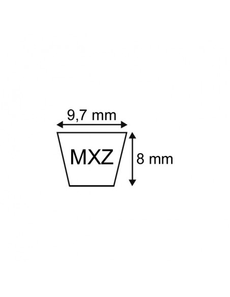 COURROIE TRAPEZOIDALE CRANTEE MX Z25 1/2 - XPZ670