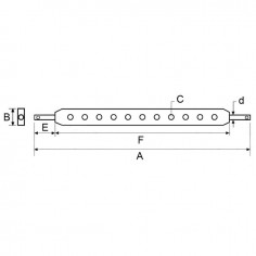 BARRE D'ATTELAGE LG 305 4 TROUS CAT1 2