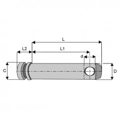 AXE D'ATTELAGE SIMPLE 22X95 2