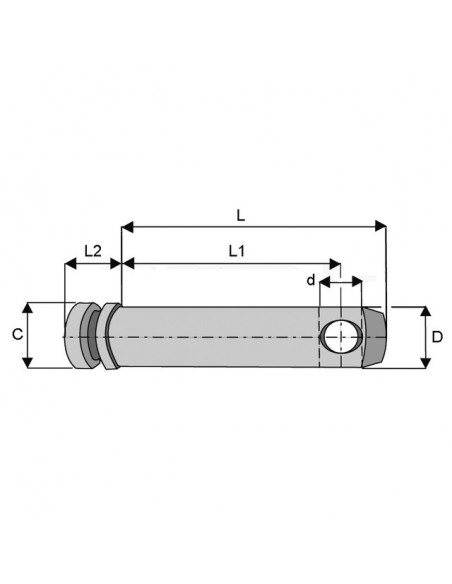 AXE D'ATTELAGE SIMPLE 25X113