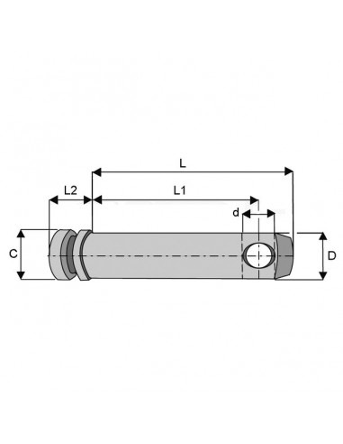 AXE D'ATTELAGE SIMPLE 25X151
