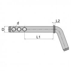 AXE D'ATTELAGE COUDE 19X102 2