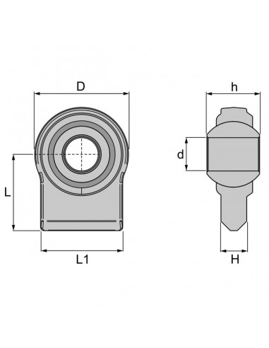 ROTULE PLATE A SOUDER CAT2 25 MM