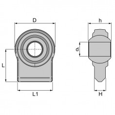 ROTULE PLATE A SOUDER CAT2 28 MM 2
