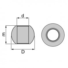 ROTULE INFERIEURE CATEGORIE 2-1 22X56 LG 35MM 2