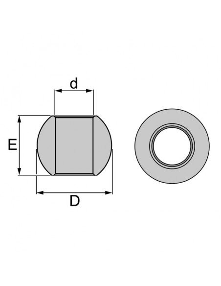 ROTULE INFERIEURE CATEGORIE 2-1 22X56 LG 35MM