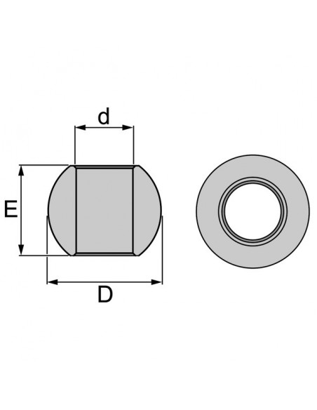 ROTULE RENFORCEE INFERIEURE CATEGORIE 1 22X44 LG 35MM