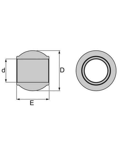 ROTULE RENFORCEE SUPERIEURE CATEGORIE 1 19X38 LG 44MM