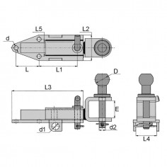 CHAPE D'ATTELAGE COULISSANTE POUR MICRO TRACTEUR 2