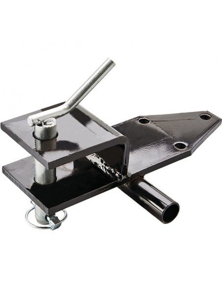 CHAPE D'ATTELAGE SIMPLE AVEC TUBE ET AXE A POIGNEE POUR MICRO TRACTEUR LG295MM