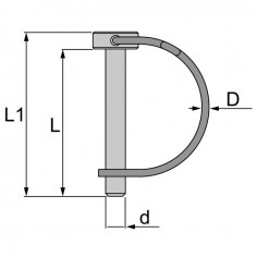 GOUPILLE A ARCEAU CARRE D.8MM LG.70MM 2