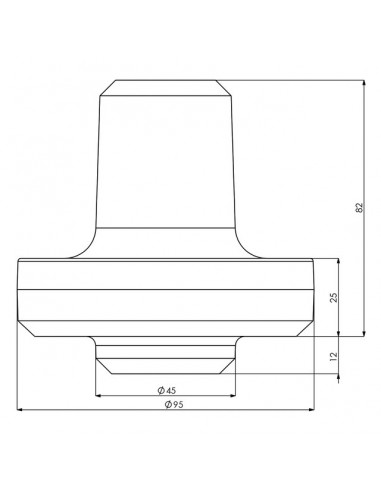 PITON ATTELAGE A SOUDER  Ø 45 FORGE ESTAMPE