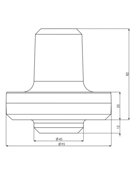 PITON ATTELAGE A SOUDER  Ø 45 FORGE ESTAMPE