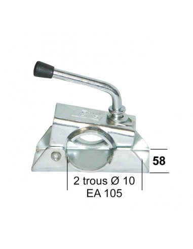 BRIDE POUR BEQUILLE CARAVANE Ø 48 MM