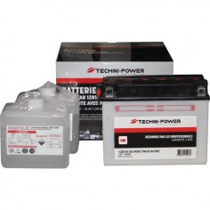 BATTERIE TYPE 12N18-3A + A DROITE AVEC PACK ACIDE