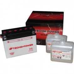 BATTERIE TYPE 12N18-4A + A GAUCHE AVEC PACK ACIDE