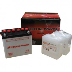 BATTERIE TYPE 12N24-3A + A DROITE AVEC PACK ACIDE