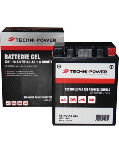 BATTERIE GEL FB14L-A2 (12N14-3A) + A DROITE