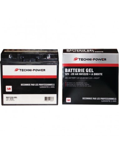 BATTERIE GEL 20 AH TYPE NH1220 + A DROITE