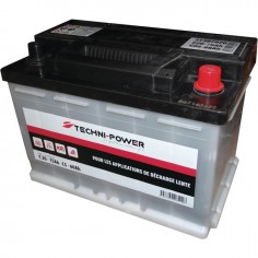 BATTERIE 12V 75AH DECHARGE LENTE + A DROITE TECHNI POWER