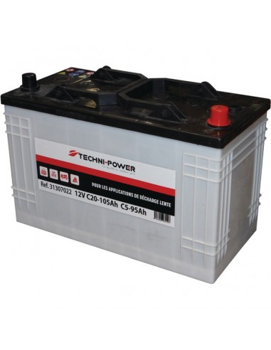 BATTERIE 12V 105AH DECHARGE LENTE TECHNI POWER